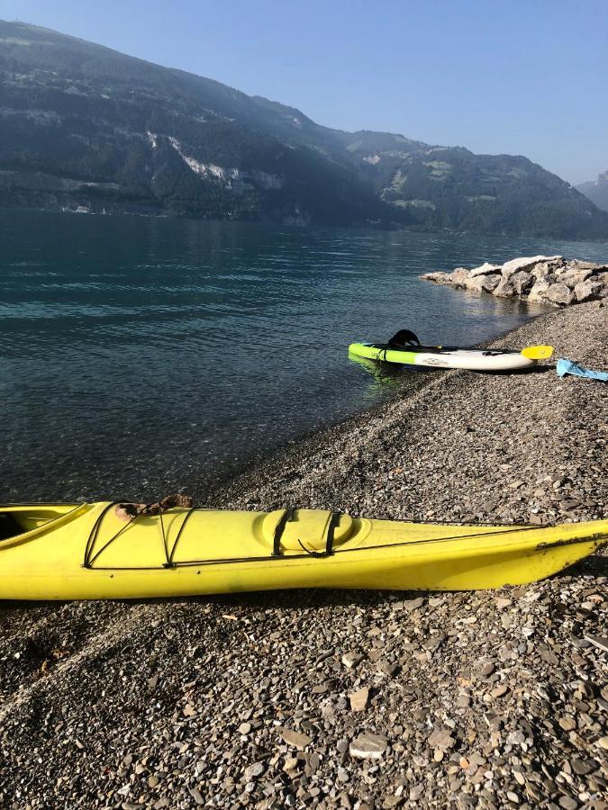 리시겐 Privatzimmer Am Thunersee 아파트 외부 사진