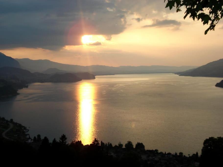리시겐 Privatzimmer Am Thunersee 아파트 외부 사진